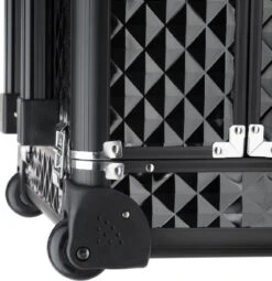 Dreamble Make-up Koffer - Make-up Trolley - Zwart - Rijdbaar - Met Wieltjes - Compact - 8 Vakken - Met Slot - 2 Sleutels -Chique Cosmetica Winkel 1161x1200