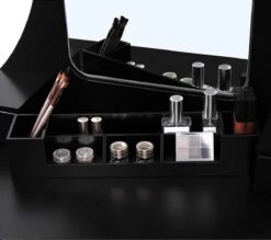 Merkloos Kaptafel, Kaptafel Met Grote Spiegel Zonder Frame, Toilettafel, Kaptafel, Voor Make-up, Gewatteerde Kruk, 5 Laden, Verplaatsbare Opbergdoos, Zwart RDT25BK 17 Merkloos Kaptafel, Kaptafel Met Grote Spiegel Zonder Frame, Toilettafel, Kaptafel, Voor Make-up, Gewatteerde Kruk, 5 Laden, Verplaatsbare Opbergdoos, Zwart RDT25BK -Chique Cosmetica Winkel 1200x1064 2