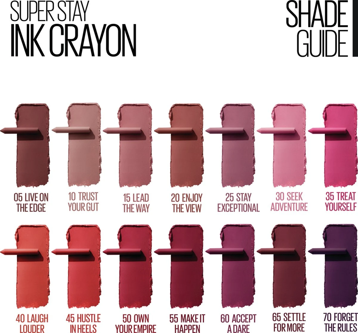 Maybelline SuperStay Ink Crayon Matte Lippenstift - 35 Treat Yourself - Roze -14 Gr 6 Maybelline SuperStay Ink Crayon Matte Lippenstift - 35 Treat Yourself - Roze -14 Gr - Afbeelding 6