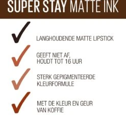 Maybelline SuperStay Matte Ink Lipstick - 260 Hazelnut Hypnotizer - Nude Lippenstift - 5 Ml 23 Maybelline SuperStay Matte Ink Lipstick - 260 Hazelnut Hypnotizer - Nude Lippenstift - 5 Ml -Chique Cosmetica Winkel 1200x1135 3