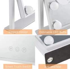 Bright Beauty Vanity Make Up Spiegel Met Verlichting - Wit - Dimbaar Met Drie Lichtstanden 8 Bright Beauty Vanity Make Up Spiegel Met Verlichting - Wit - Dimbaar Met Drie Lichtstanden -Chique Cosmetica Winkel 1200x1177 1