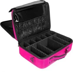 Cosmetica Koffer - Make-up Koffer Met Verstelbare Vakken - Visagie En Nagelstyliste Beauty Koffer - 40x30x14CM - Roze -Chique Cosmetica Winkel 1200x1180 2