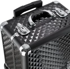 Dreamble Make-up Koffer - Make-up Trolley - Zwart - Rijdbaar - Met Wieltjes - Compact - 8 Vakken - Met Slot - 2 Sleutels -Chique Cosmetica Winkel 1200x1186 2