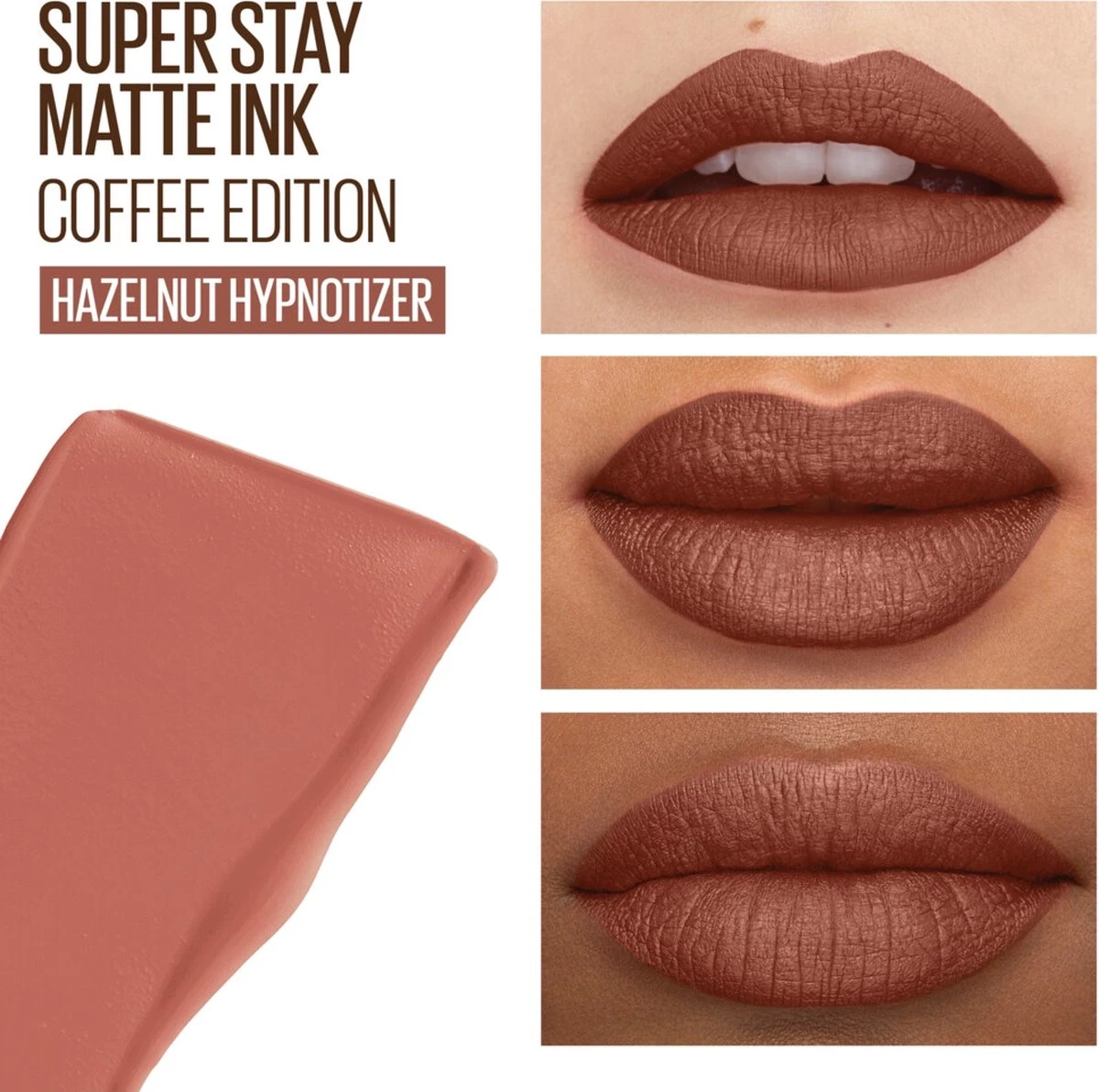 Maybelline SuperStay Matte Ink Lipstick - 260 Hazelnut Hypnotizer - Nude Lippenstift - 5 Ml 3 Maybelline SuperStay Matte Ink Lipstick - 260 Hazelnut Hypnotizer - Nude Lippenstift - 5 Ml - Afbeelding 3