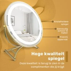 Great's® Make Up Spiegel Met LED Verlichting - ⌀ 40cm - Visagie Spiegel Rond - Extra Close Up Spiegeltje 10x - Goud 12 Great's® Make Up Spiegel Met LED Verlichting - ⌀ 40cm - Visagie Spiegel Rond - Extra Close Up Spiegeltje 10x - Goud -Chique Cosmetica Winkel 1200x1200 261