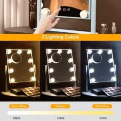 Bright Beauty Vanity Make Up Spiegel Met Verlichting - Wit - Dimbaar Met Drie Lichtstanden 7 Bright Beauty Vanity Make Up Spiegel Met Verlichting - Wit - Dimbaar Met Drie Lichtstanden -Chique Cosmetica Winkel 1200x1200 264