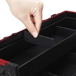 Make-upkoffer, Kapperskoffer, Cosmeticakoffer, Lege Nagelkoffer, Multikoffer, Afsluitbaar Voor Nageldesign/massageolie/fotoapparatuur, 34,7 X 22,2 X 25 Cm , Volledig Zwart HM-YAHEE-411233 -Chique Cosmetica Winkel 1200x1200 279