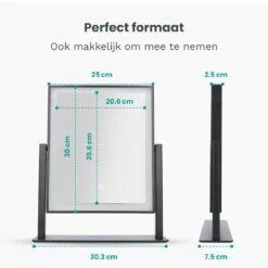 Mirlux Hollywood Spiegel Met Verlichting - Make Up - Visagie - Dimbaar LED Lampen Licht - Zwart -Chique Cosmetica Winkel 1200x1200 308