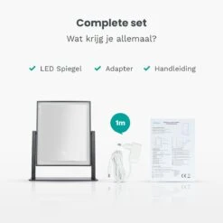 Mirlux Hollywood Spiegel Met Verlichting - Make Up - Visagie - Dimbaar LED Lampen Licht - Zwart -Chique Cosmetica Winkel 1200x1200 312