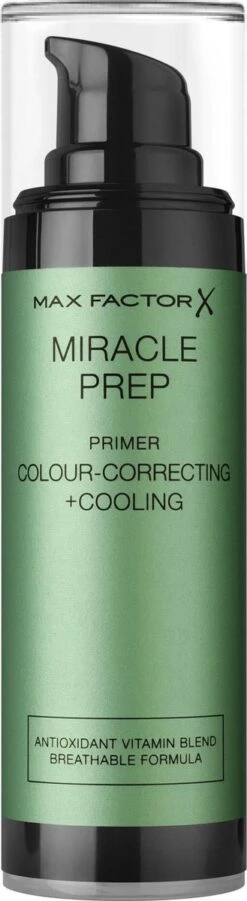 Max Factor - Miracle Prep Colour Correcting & Cooling Primer 30 Ml 12 Max Factor - Miracle Prep Colour Correcting & Cooling Primer 30 Ml -Chique Cosmetica Winkel 329x1200