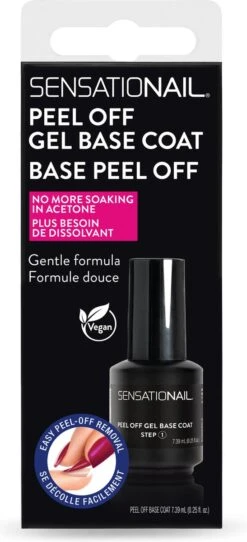 Sensationail Peel Off Gel Base Coat - 71791 -Chique Cosmetica Winkel 547x1200