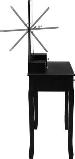 Merkloos Kaptafel, Kaptafel Met Grote Spiegel Zonder Frame, Toilettafel, Kaptafel, Voor Make-up, Gewatteerde Kruk, 5 Laden, Verplaatsbare Opbergdoos, Zwart RDT25BK 12 Merkloos Kaptafel, Kaptafel Met Grote Spiegel Zonder Frame, Toilettafel, Kaptafel, Voor Make-up, Gewatteerde Kruk, 5 Laden, Verplaatsbare Opbergdoos, Zwart RDT25BK -Chique Cosmetica Winkel 569x1200 1