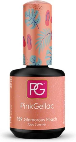 Pink Gellac - Glamorous Peach - Gellak - Vegan - Oranje - Glanzend - 15ml -Chique Cosmetica Winkel 645x1200 2