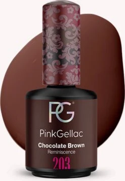 Pink Gellac - Chocolate Brown - Gellak - Vegan - Bruin - Creamy Finish - 15 Ml