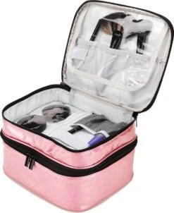 YONO Nagellak Tas - Nagelkoffer Beautycase - Cosmetica Koffer - Manicure Organizer - Roze -Chique Cosmetica Winkel 981x1200 2